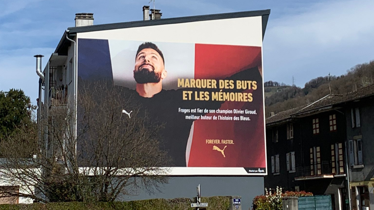Olivier Giroud a droit à un mur à sa gloire à Froges